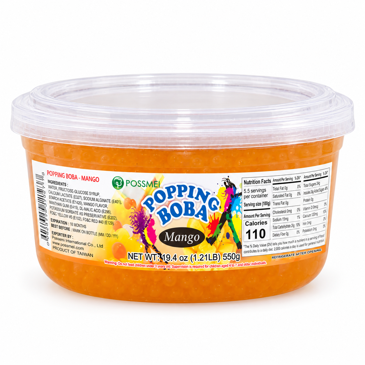 Popping boba sabor mango 950g