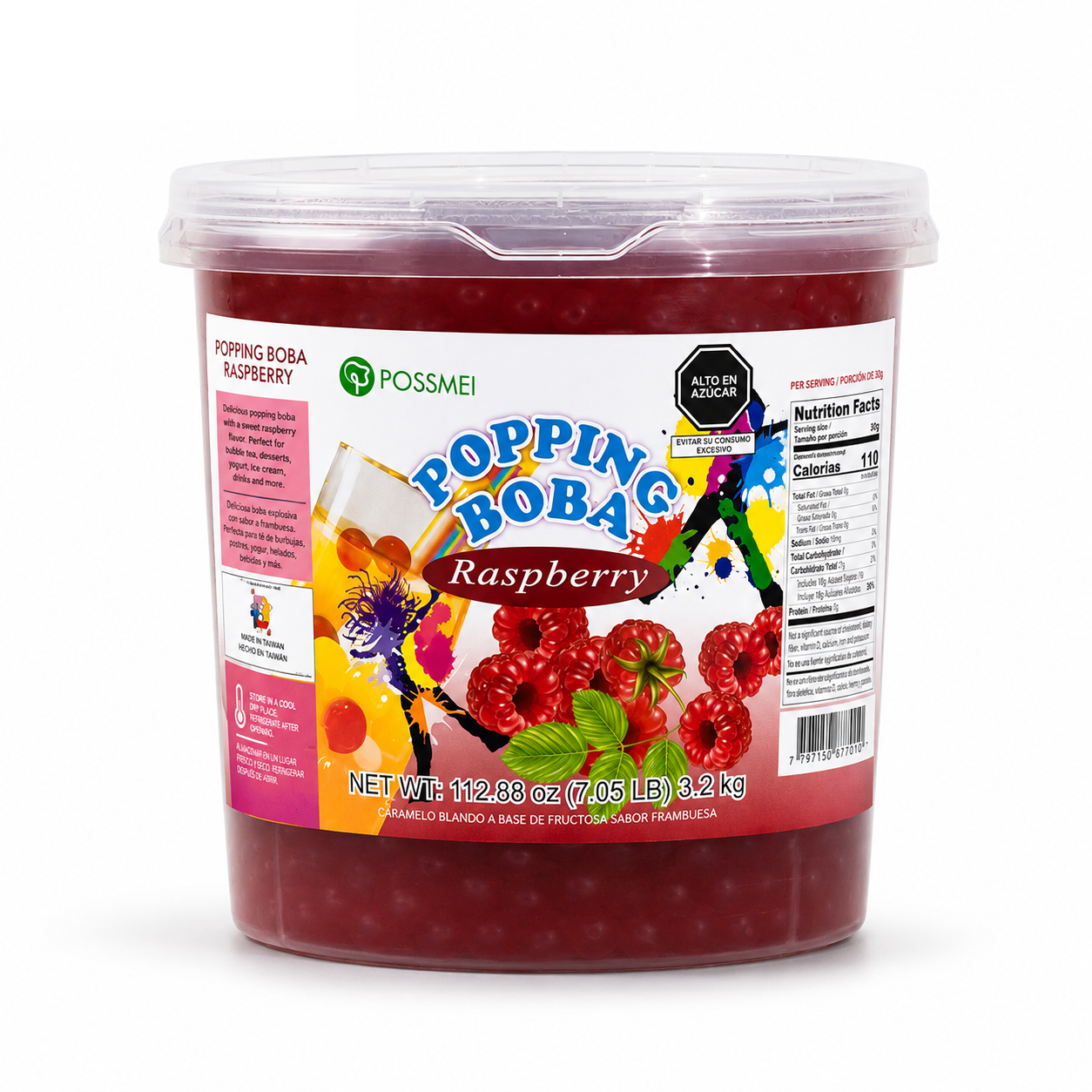Popping boba sabor frambruesa
